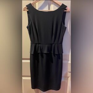 Women’s Donna Morgan Little Black A-Line Peplum Dress Size 2